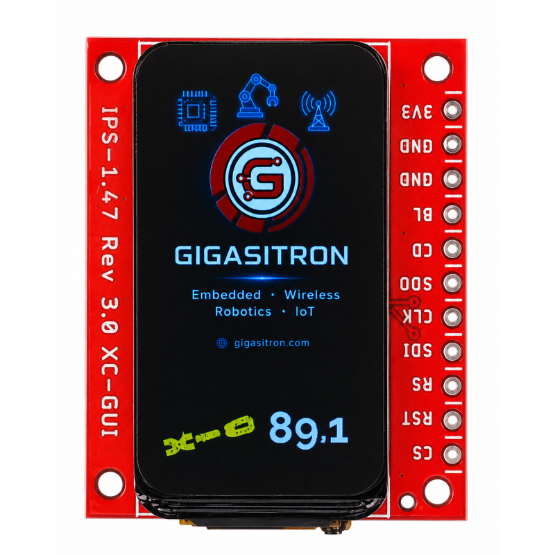 1.47 inch IPS TFT LCD Module – 172×320 SPI Display, ST7789P3, XC-GUI Board